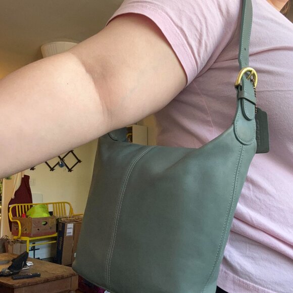 OCEAN AQUA COSTA RICA VINTAGE COACH SOHO BUCKET BAG 4148 - Picture 6 of 15